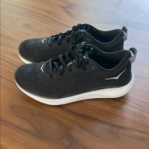 Hoka One One Women's Black and White Shoes